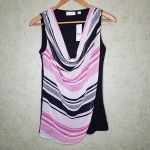 NWT NY&C Draped Sleeveless Top